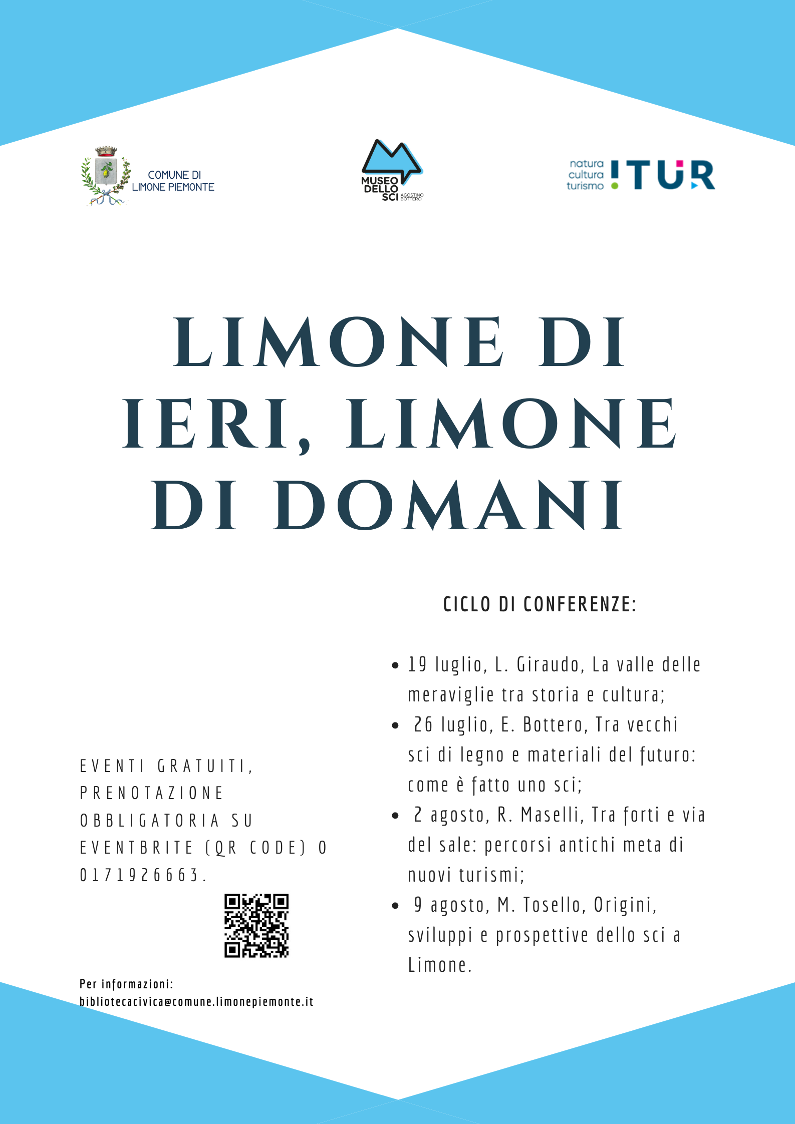 Limone di ieri, Limone di domani. Ciclo di conferenze gratuite.